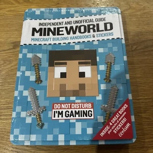 MINECRAFT BUILDING HANDBOOKS & STICKERS · MINEWORLD - Picture 1 of 2