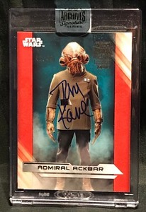 2018 STAR WARS ARCHIVES SIGNATURE TOM KANE AUTO #/49 ADMIRAL ACKBAR