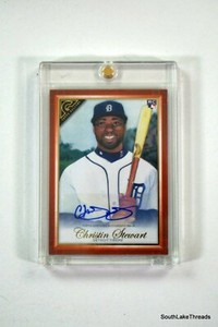 CHRISTIN STEWART DETROIT TIGERS 2019 TOPPS GALLERY #80 AUTO ORANGE 1/25 RC