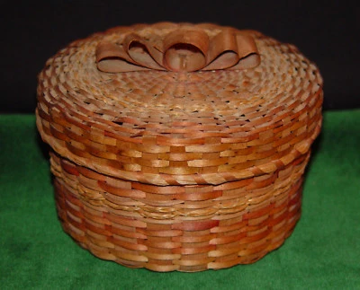 Antique 1920's Wabanaki - Micmac, Penobscot,Passamoquoddy - Ash & Sweet Grass - Image 1 of 4