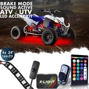 Kit de iluminación de resplandor de neón 4 piezas LED Raptor 700R ATV UTV cuatro 4 ruedas con modo freno - Imagen 1 de 7