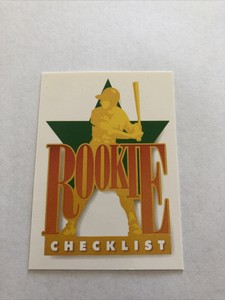 1990 Upper Deck Star Rookie Checklist card 1