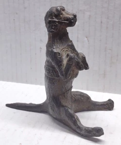 Bandeja de hierro fundido para perro sentado de 4 1/2" de alto detallada perro de caza - Imagen 1 de 15