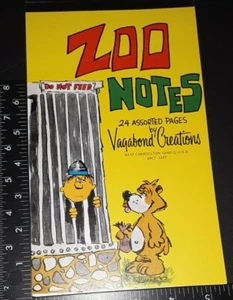 Vintage stationery, zoo notes, 7 pgs,vagabond creations,note paper - Picture 1 of 5