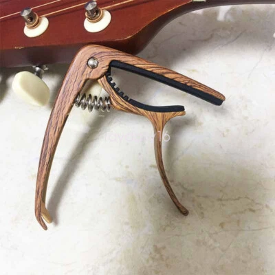 Universal Wood Grain Metal Guitar Capo for Ukulele Tuning Musical Instrument - Image 1 of 4