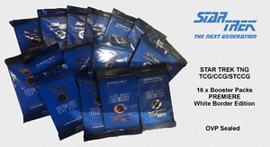 Star Trek The Next Generation CCG - 16x Booster - Premiere - White Border - OVP - Afbeelding 1 van 2