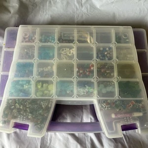Glass Loose Beads Bulk Mixed Lot Bone Beads Unbranded For Jewelry Crafting - Picture 1 of 11