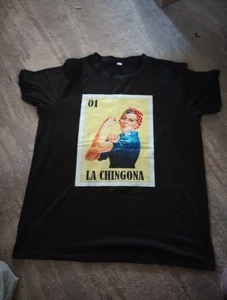 La Chingona Loteria Mexican Bingo Card unisex T-Shirt ,M,L,XL,XXL - Picture 1 of 4