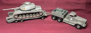 1:50 Corgi Toys WW2 US Army Diamond T Tank Transporter 55101 W/ M60 Tank No Box - Picture 1 of 17