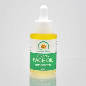 Organic Unscented Face Oil for Sensitive Skin. Vegan, Cruelty Free Facial Oil - Picture 1 of 5