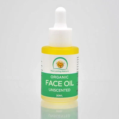 Organic Unscented Face Oil for Sensitive Skin. Vegan, Cruelty Free Facial Oil - Image 1 of 4