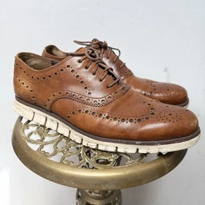 Cole Haan Zerogrand Wingtip Leather Brogue Oxford Shoes Mens 10 M - Picture 1 of 11