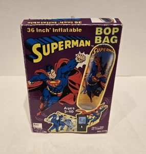 Vintage 1986 Superman 36" Gonfiabile Bop Bag Toys N' Things # 1719 Box Punzonatura - Foto 1 di 7
