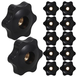  12 Pcs Copper Core Nut Knob Threaded Knurled Clamping Handle Nuts - Picture 1 of 12