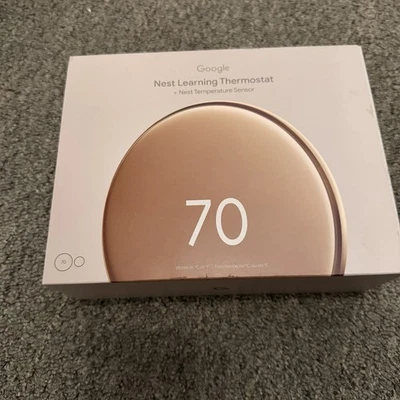 Google Nest Learning Thermostat 4th Gen + 2nd Gen Temperature Sensor - Image 1 of 2