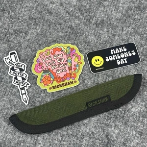 Rikscha Stifthülle Moosgrün Nylon Schwarz Plüsch 5,5 Zoll x 0,06 Zoll (140 mm x 15 mm) NEU - Bild 1 von 5