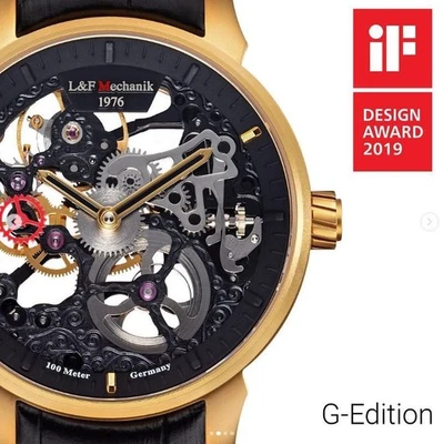 L&F Mechanik Purist III SR Automatik Watch iF Design Award 2019 Saphirglas NEW - Bild 1 von 4