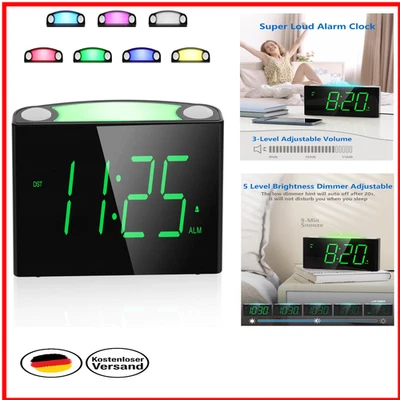 LED-Nachtlicht Wecker | 7" Display | Snooze-Alarm - Bild 1 von 4