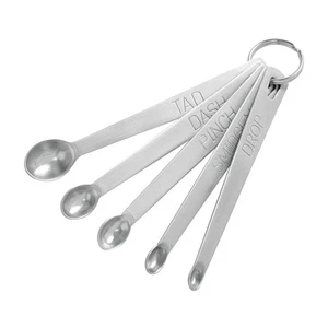 5 PZ/Set Cucchiai Misuratori da Forno Impilabili Cucchiai Misurazione - Foto 1 di 12