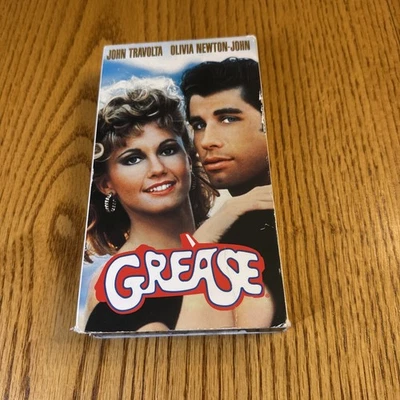 Grease  Travolta and Olivia Newton John  1978 Movie 1998 VHS Classic Rock N Roll - Image 1 of 4