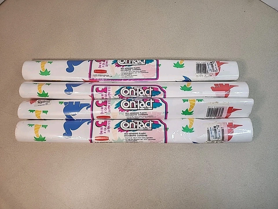 Rubbermaid Vintage Contact Paper Self Adhesive Dinosaurs 9F43 1991