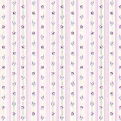Clothworks Louisa Púrpura Rosa Rayas Y4410-42 TELA DE COLECCIÓN FLORAL Foto 1 de 3