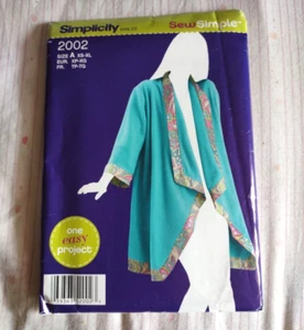 Simplicity Misses Fleece Jacket Pattern 2002 Size 6-24 From 2011 - Picture 1 of 1