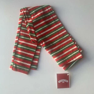 NEW Girls Holiday Time Red, White & Green Striped Christmas Leggings - XS (4-5) - Picture 1 of 1