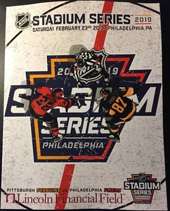 Programa de juegos NHL 2019 serie Stadium Penguins Flyers ver parche de disco de tienda eBay - Imagen 1 de 1