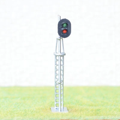 Sale 1 x HO / OO Scale Model Train Block Signals Railroad LED Light Silver #S2LH - Image 1 of 4