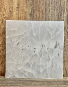 6” Selenite Tile Square Crystal Charging Plate Meditation Cleansing Stone Reiki - Picture 1 of 3