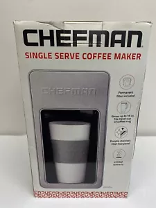 CHEFMAN Single Serve Coffee Maker Stainless Steel Black RJ14-M-S-GREY Tested EUC - Picture 1 of 6