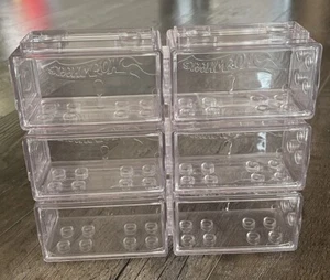 Hot Wheels Clear Connect Cars Display Cases Lot (6) Stackable Changeable HW - Picture 1 of 10