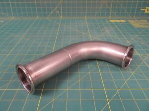 Custom Stainless Steel 90-Degree Pipe Elbow 2" O.D., 2.5" Flange, 12" Length