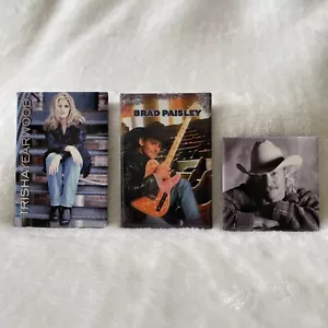 (3) Vintage Country Music Star Magnets Trisha Yearwood Brad Paisley Alan Jackson - Picture 1 of 5