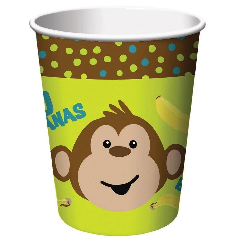 Monkeyin' Around Monkey Jungle Animal Kids Birthday Party 9 oz. Paper Cups - Image 1 of 1