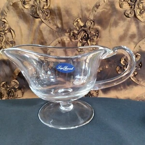 Luigi Bormioli Clear Glass Gravy Boat, Lead Free - Picture 1 of 9