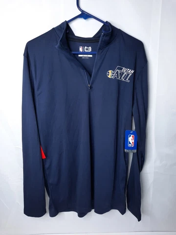 NWT Utah Jazz  Medium Breathable Pull Over Ultra Game NBA Official Navy Dri-Fit Cover