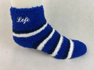 Leicester City Fuzzy Stripe Sleep Socks - Picture 1 of 1