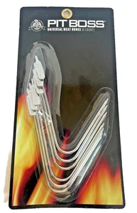 Ganchos universales para carne Pit Boss de 6 pulgadas fáciles de limpiar paquete de 6 niquelados 62346 - Imagen 1 de 2