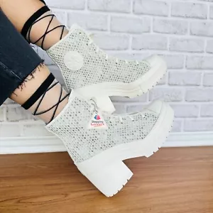 ⭐Converse Chuck 70 De Luxe Platform Heel Sz 9 Women's Shoes Boots Beige A07535C⭐ - Picture 1 of 13
