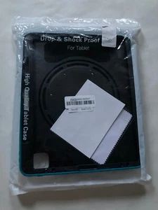 Drop And Shock Proof Case For Tablet Blue Green w Stand/Hook - Picture 1 of 8