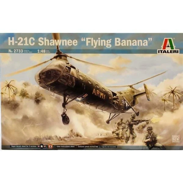ITALERI 1:48 KIT ELICOTTREO H-21C SHAWNEE FLYING BANANA CON FOTOINCISIONI  2733 - Immagine 1 di 1