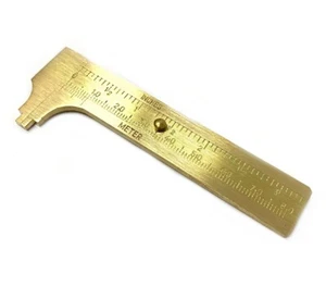 Misuratore ottone fino a 3" | misure in millimetri e pollici | gioielliere - Foto 1 di 1