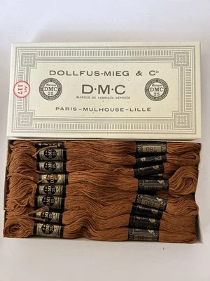 DMC Embroidery Floss #780 Ultra Very Dark Topaz Yellow Box Of 24 New - Image 1 of 4