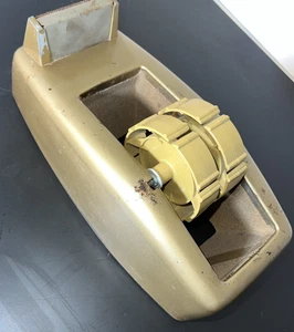 Vintage 3M Scotch Heavy Duty Double Tape Dispenser C-22 274 Gold 3" Core - Picture 1 of 10
