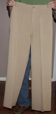 WW II US ARMY AIR FORCE USAAF OFFICER'S KHAKI DRESS TROUSERS NO HOLES - Image 1 of 2