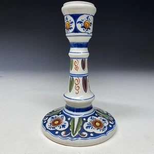 Royal Delft De Porceleyne Fles 827 B Candlestick Hand-Painted Holland 6” - Picture 1 of 5
