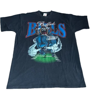 Camiseta De Colección Años 90 Anvil Buffalo Bills Looney Tunes Taz NFL Para Hombre Grande Individual - Imagen 1 de 8