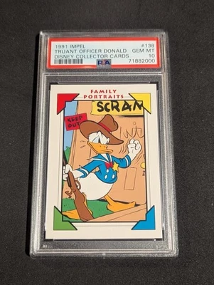 1991 Impel Disney Collector Cards Donald Duck Truant Officer PSA GEM MINT 10 - Image 1 of 2